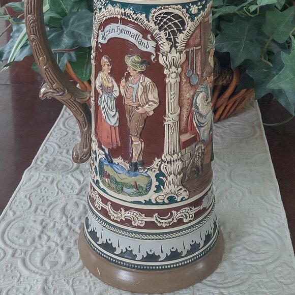 Vintage A.J. Thewalt Stein "Zither Player" - Picture 11 of 15